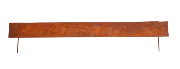 Bedkant cortenstål m/spyd 20 x 100 cm